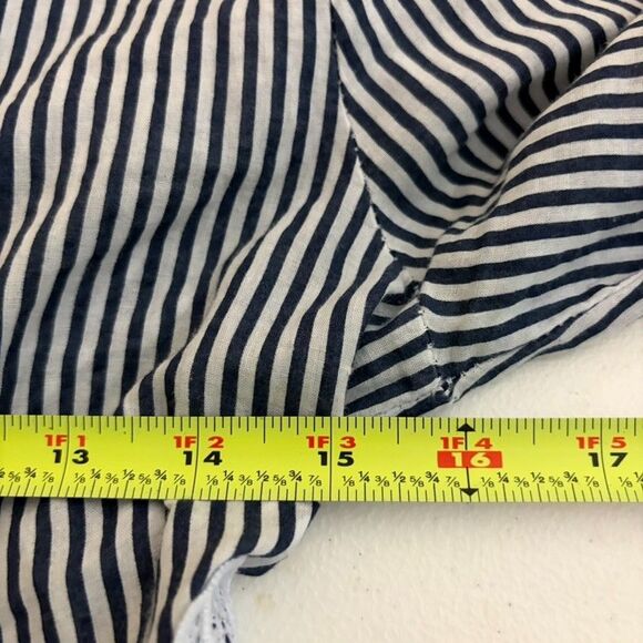 Co & Co Made In Italy Blouse Women's Medium Striped Lace Boho Casual Top - Picture 8 of 8